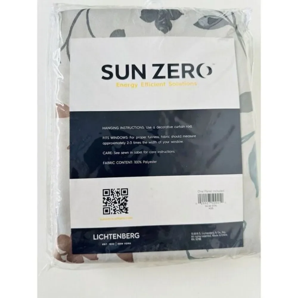 Sun Zero‎ Emory Botanical Print Energy Saving Light-Filtering Rod Pocket Single